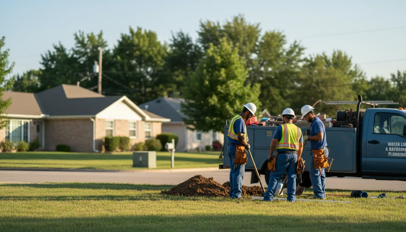 Residential water line and bathroom plumbing service in Washingtonville, OH